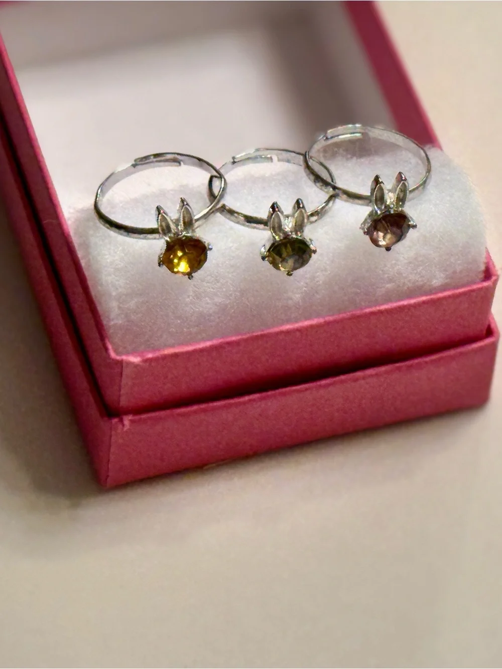 Set of 3 children’s super cute butterfly rings for girls!